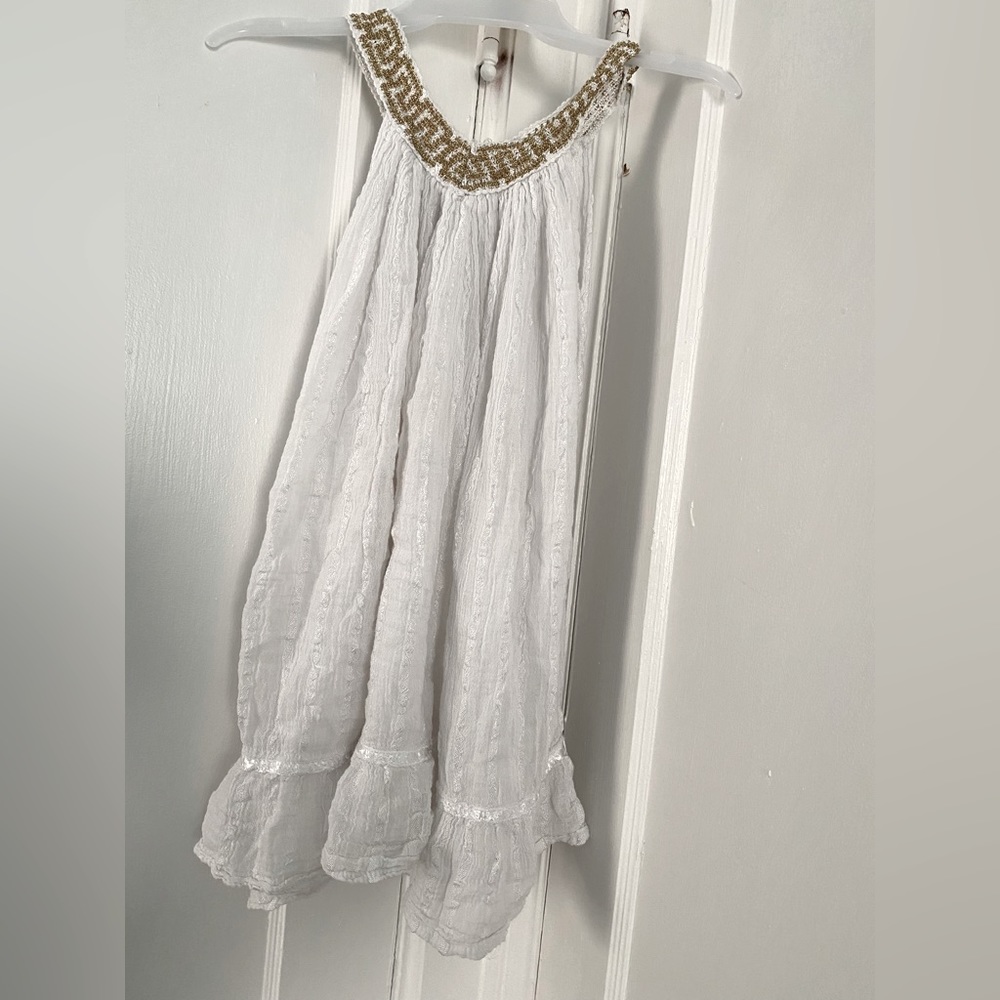 COTTON blouse for women size 7 color white like new